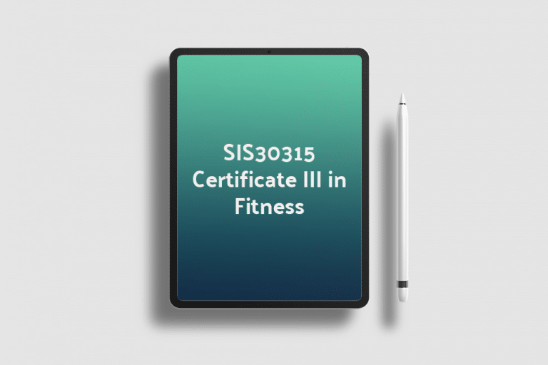 SIS30315 SIS30315 Certificate III in Fitness